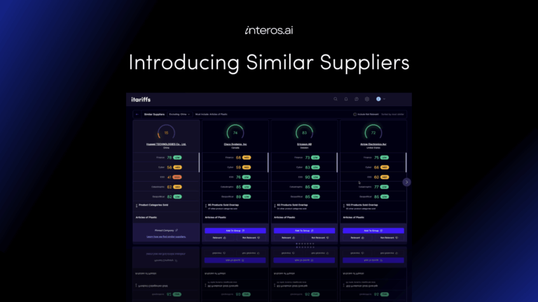 An Actionable Approach to Supplier Alternatives: interos.ai Unveils Similar Suppliers to Turn Risk into Strategic Advantage