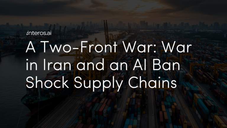A Two-Front War: War in Iran and an AI Ban Shock Supply Chains